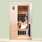 Luxury 2-Person Hemlock Wood FAR Infrared Sauna Room W/ Glass Door, 1750W (SAK81525) - Saksby Wholesale - Demonstration View