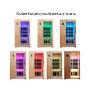 Luxury 2-Person Hemlock Wood FAR Infrared Sauna Room W/ Glass Door, 1750W (SAK81525) - Saksby Wholesale - Different Lamp Colors