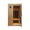 Luxury 2-Person Hemlock Wood FAR Infrared Sauna Room W/ Glass Door, 1750W (SAK81525) - Saksby Wholesale - Front View