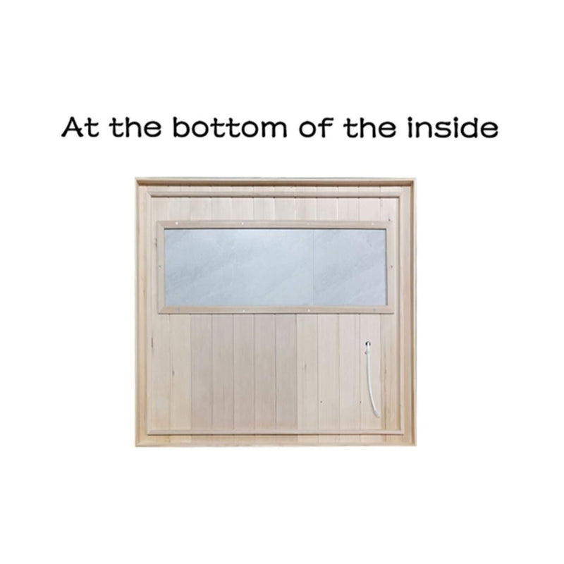 Luxury 2-Person Hemlock Wood FAR Infrared Sauna Room W/ Glass Door, 1750W (SAK81525) - Saksby Wholesale - Inside Bottom View