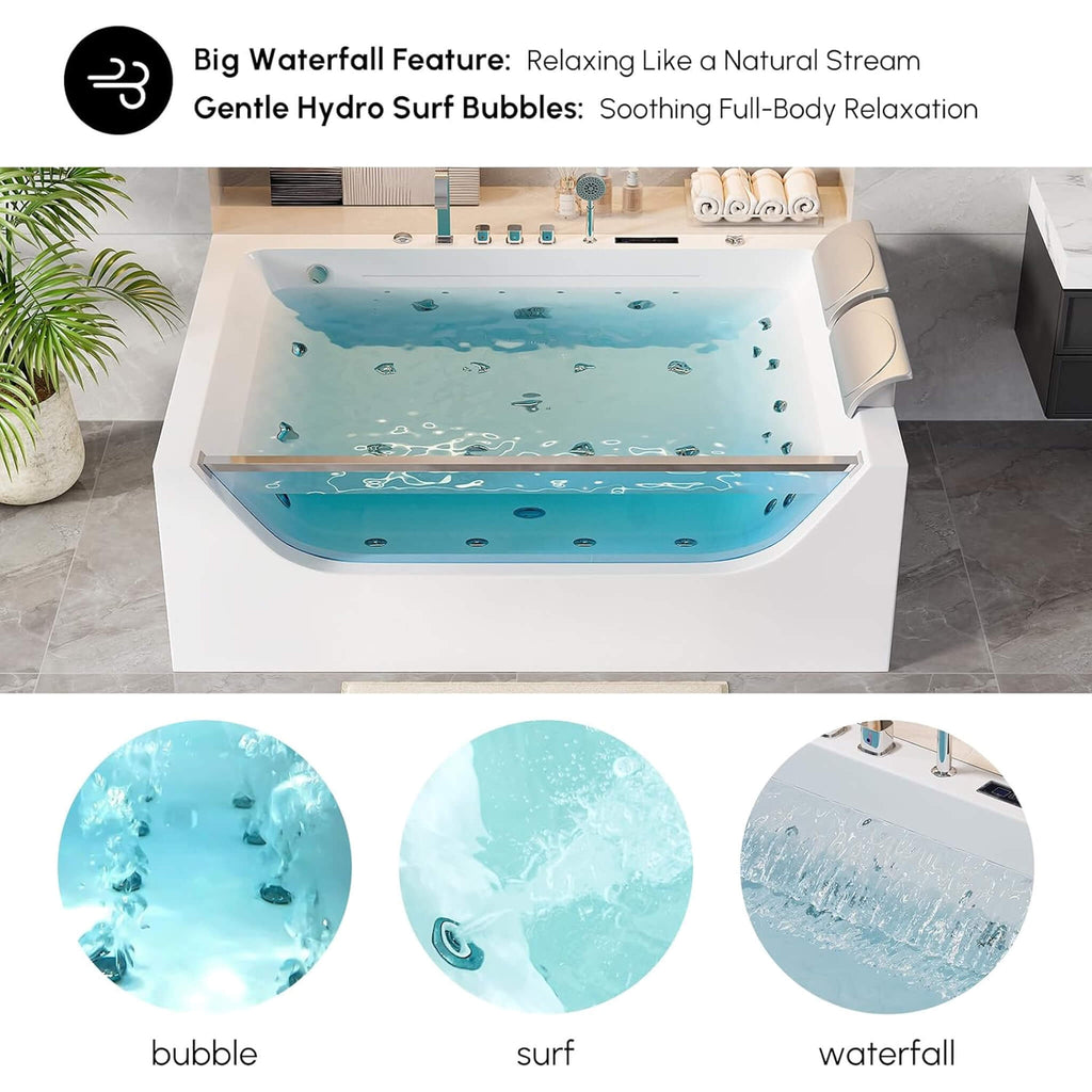 Alora Luxury 2-Person Jetted Whirlpool Tub With Massage And Thermostat Control (SAK13872)