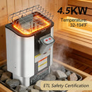Luxury 2-Person Outdoor Cube Sauna With Spruce Wood And 4.5KW Electric Stove (SAK74290) - Saksby Wholesale - Heater Certifications