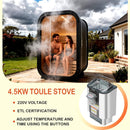 Luxury 2-Person Outdoor Cube Sauna With Spruce Wood And 4.5KW Electric Stove (SAK74290) - Saksby Wholesale - Heater