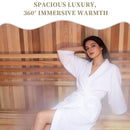 Luxury 2-Person Outdoor Cube Sauna With Spruce Wood And 4.5KW Electric Stove (SAK74290) - Saksby Wholesale - Immersive Warmth