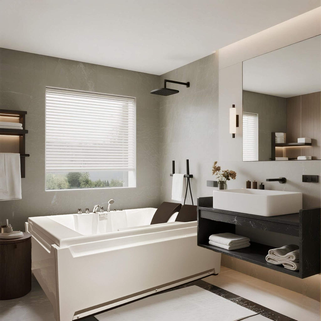 Luxury 2-Person Whirlpool Hydro Massage Jetted Bathtub With Chromatherapy Lights (SAK58620) - Saksby Wholesale - Room View