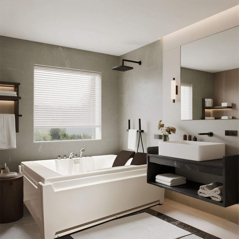 Luxury 2-Person Whirlpool Hydro Massage Jetted Bathtub With Chromatherapy Lights (SAK58620) - Saksby Wholesale - Room View