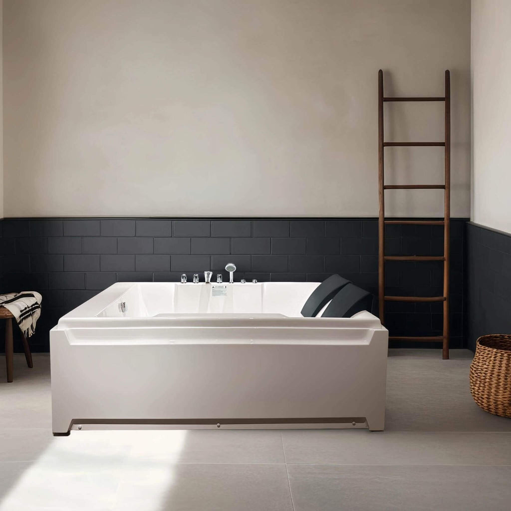 Luxury 2-Person Whirlpool Hydro Massage Jetted Bathtub With Chromatherapy Lights (SAK58620) - Saksby Wholesale - Room View