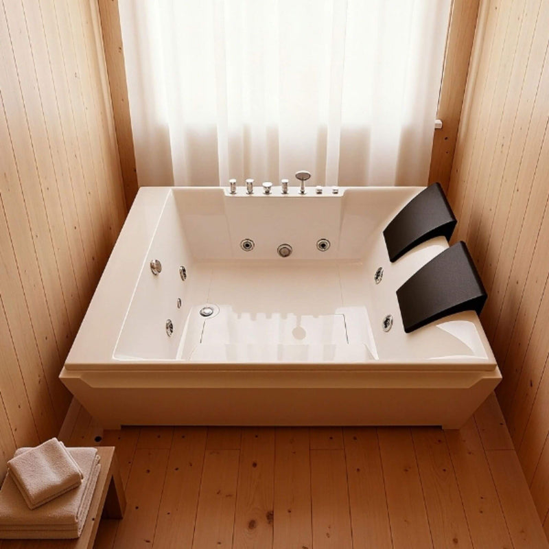 Luxury 2-Person Whirlpool Hydro Massage Jetted Bathtub With Chromatherapy Lights (SAK58620) - Saksby Wholesale - Room View
