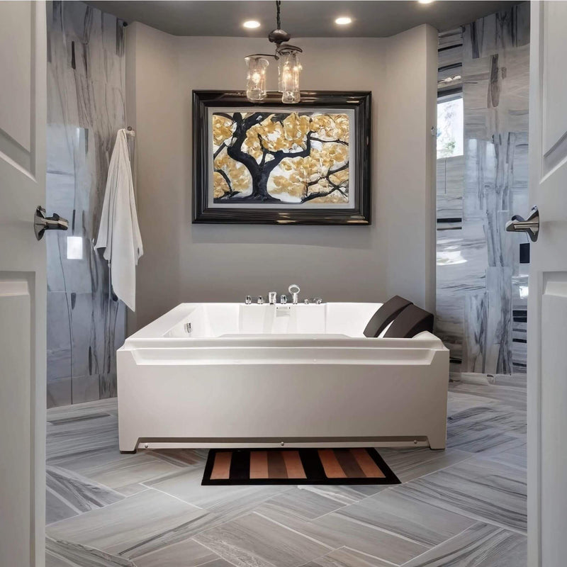 Luxury 2-Person Whirlpool Hydro Massage Jetted Bathtub With Chromatherapy Lights (SAK58620) - Saksby Wholesale - Room View