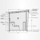 Luxury 6-Person Outdoor Traditional Steam Sauna With Square Roof And Aluminum Siding (SAK39275) - Saksby Wholesale - Components