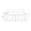 Luxury 84-Inch Home Theater Power Reclining Sofa With LED Lights And Power Headrest (SAK83195) - Saksby Wholesale - Dimensions