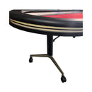 Luxury 94-Inch Foldable 10 Player Poker Table With LED, Wheels And Cup Holders (SAK24897) - Saksby Wholesale - Stand View