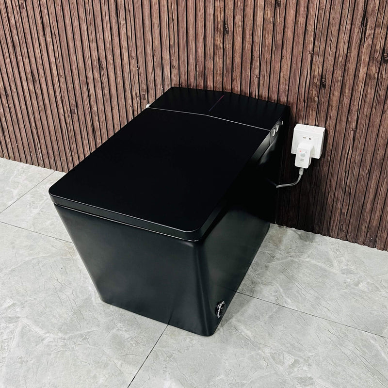 Luxury Black Square Smart Toilet With Bidet, Remote, And Heated Seat (SAK45183) - Saksby Wholesale - Features  View