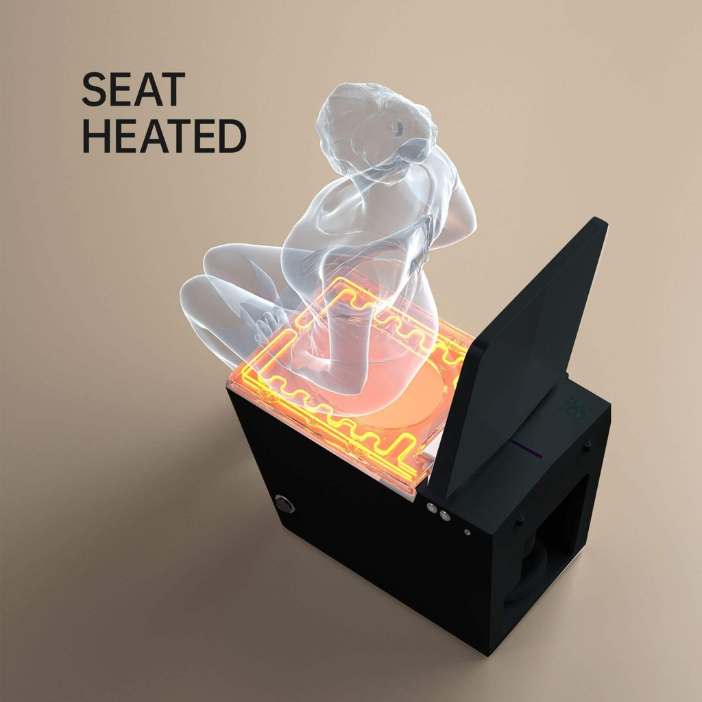 Luxury Black Square Smart Toilet With Bidet, Remote, And Heated Seat (SAK45183) - Saksby Wholesale - Seat Heat View