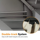 Luxury Double Roof Hardtop Aluminum Gazebo With Decor Hooks, Mosquito Nettings, And LED Lights (SAK91824) - Saksby Wholesale - Double-Track System