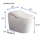 Luxury Heated Smart Powerful Bidet Toilet With Auto Flush And Built-In Deodorizer (SAK39213) - Sasksby Wholesale - Dimension View