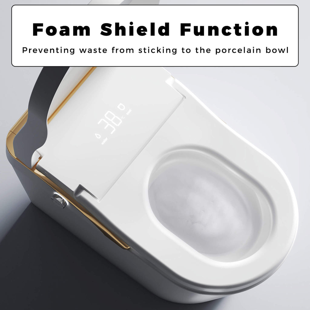 Luxury Heated Smart Powerful Bidet Toilet With Auto Flush And Built-In Deodorizer (SAK39213) - Sasksby Wholesale - Features Foam View