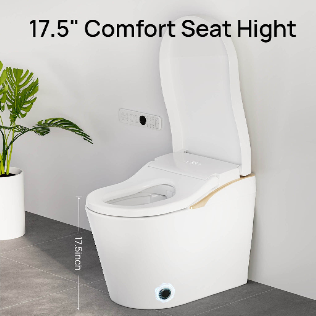 Luxury Heated Smart Powerful Bidet Toilet With Auto Flush And Built-In Deodorizer (SAK39213) - Sasksby Wholesale - Sasksby Wholesale - Height View