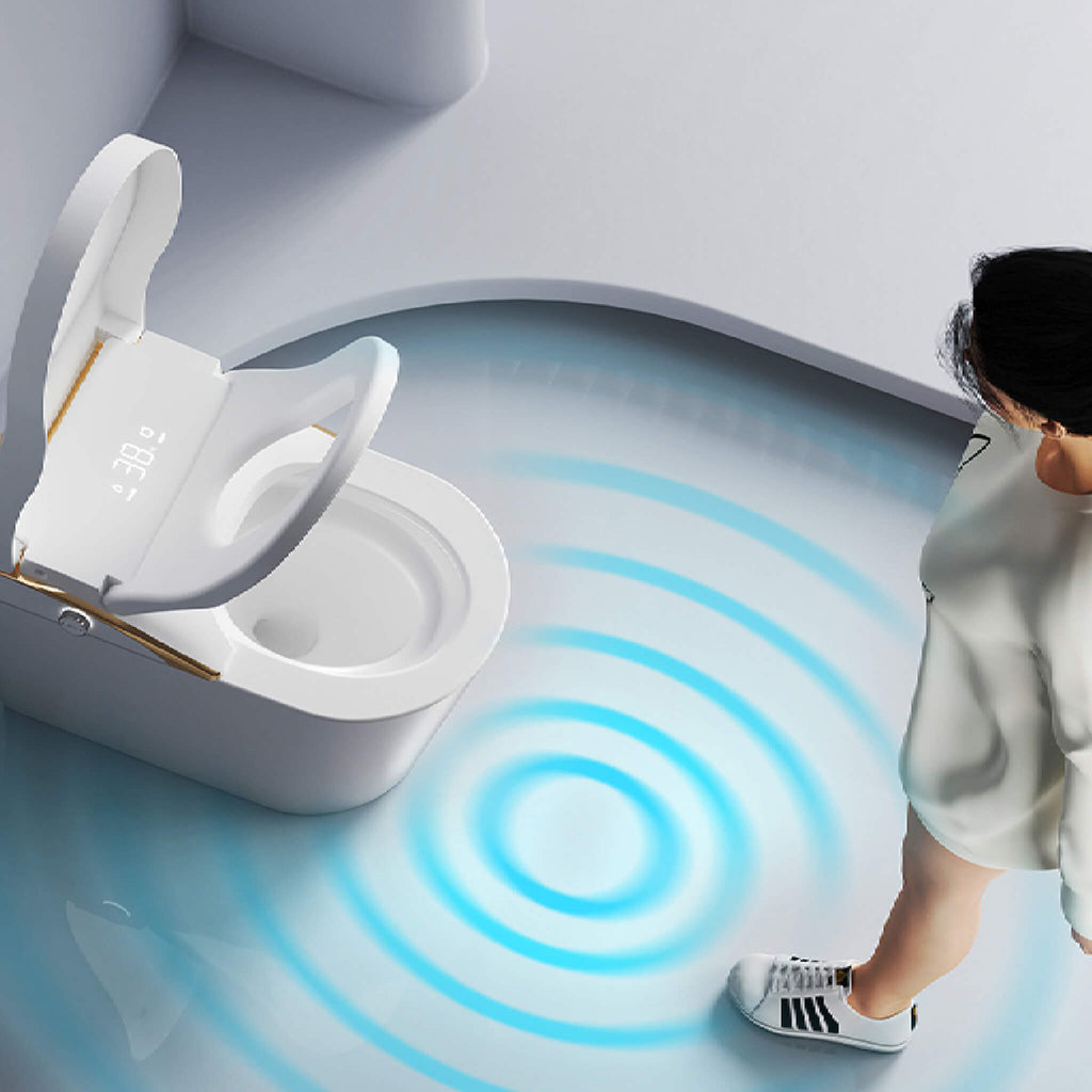 Luxury Heated Smart Powerful Bidet Toilet With Auto Flush And Built-In Deodorizer (SAK39213) - Sasksby Wholesale - Sensor View