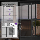 Luxury Heavy-Duty Hardtop Sunroom With Aluminum Frame And LED Lights (SAK79102) - Saksby Wholesale - Detachable Screen Wall