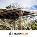 Luxury Modern Cedar Gazebo With Sloped Hardtop Roof (SAK35720) - Saksby Wholesale - Built To Last