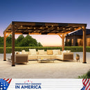 Luxury Modern Cedar Gazebo With Sloped Hardtop Roof (SAK35720) - Saksby Wholesale - Designed In America