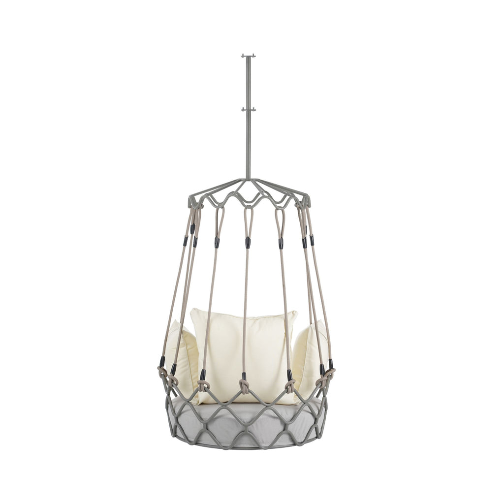 Luxury Outdoor Hanging Basket Porch Swing Chair With UV Resistant Cushions (SAK95678) - Saksby Wholesale - Back View