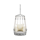 Luxury Outdoor Hanging Basket Porch Swing Chair With UV Resistant Cushions (SAK95678) - Saksby Wholesale - Front View