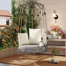 Luxury Outdoor Hanging Basket Porch Swing Chair With UV Resistant Cushions (SAK95678) - Saksby Wholesale - Outdoor Lifestyle