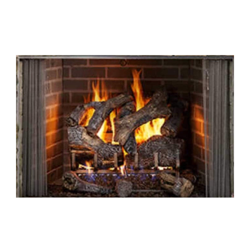 Majestic Cottagewood 42" Gray Refractory Outdoor Wood-Burning Fireplace [ODCTGWD-42/H] SAKSBY - Front View