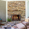 Majestic Cottagewood 42" Gray Refractory Outdoor Wood-Burning Fireplace [ODCTGWD-42/H] SAKSBY - Living Room View