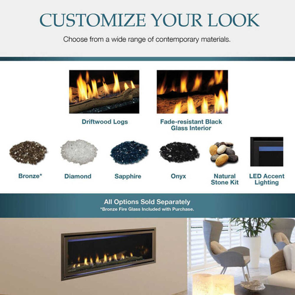 MAJESTIC 42" JADE Direct Vent Natural Gas Fireplace [JADE42IL/IN-B] (SAK15926) - Features View
