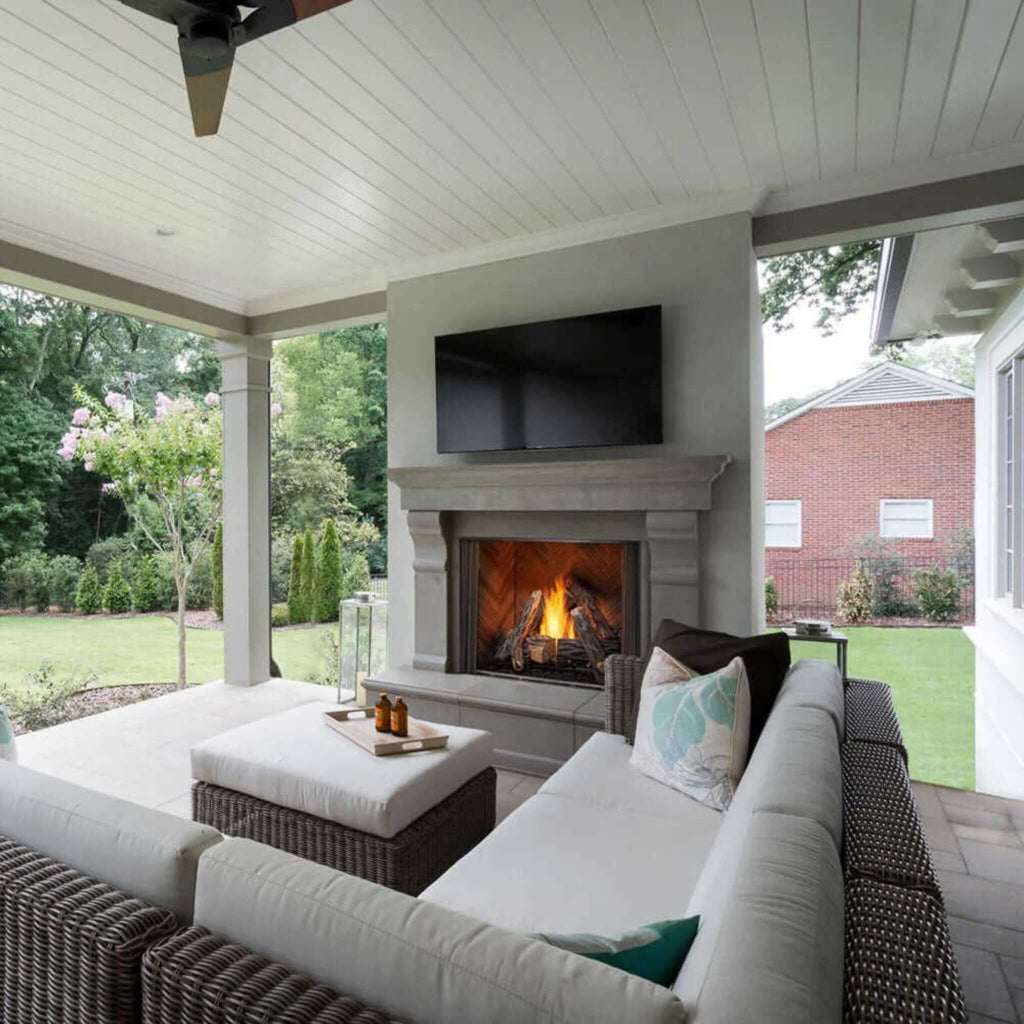 Majestic Courtyard 55K BTU 36" Traditional Outdoor Gas Fireplace (No Refractory) [ODCOUG-36NR] SAKSBY - Outdoor View