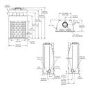 Majestic Ashland 36" Open Wood Burning Fireplace [ASH36] SAKSBY - Dimensions View