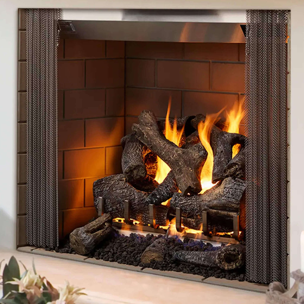 MAJESTIC CASTLEWOOD 42" Outdoor Wood Burning Fireplace [ODCASTLEWD-42-B] Front Left View