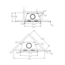 MAJESTIC CASTLEWOOD 42" Outdoor Wood Burning Fireplace [ODCASTLEWD-42-B] SAKSBY - Dimension View