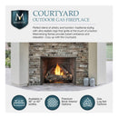 Majestic Courtyard 55K BTU 36" Traditional Outdoor Gas Fireplace (No Refractory) [ODCOUG-36NR] SAKSBY - Features View