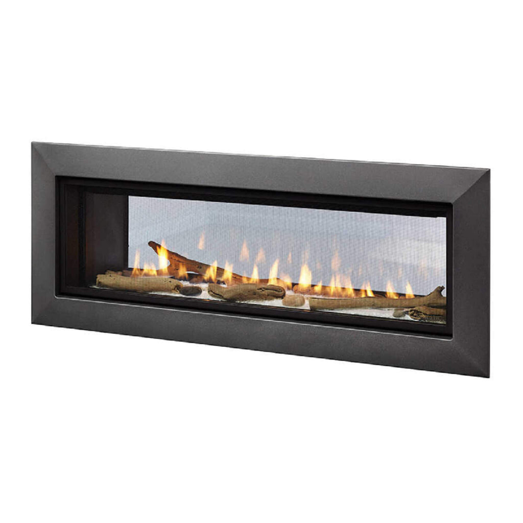MAJESTIC ECHELON II 48" See-Through Direct Vent Fireplace [ECHEL48STIN-C] SAKSBY - Front  Left View