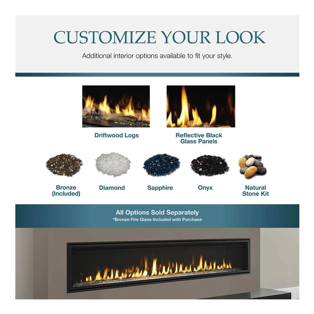 Majestic Echelon II 60" Linear Direct Vent Fireplace [ECHEL60IN-C] SAKSBY - Features View