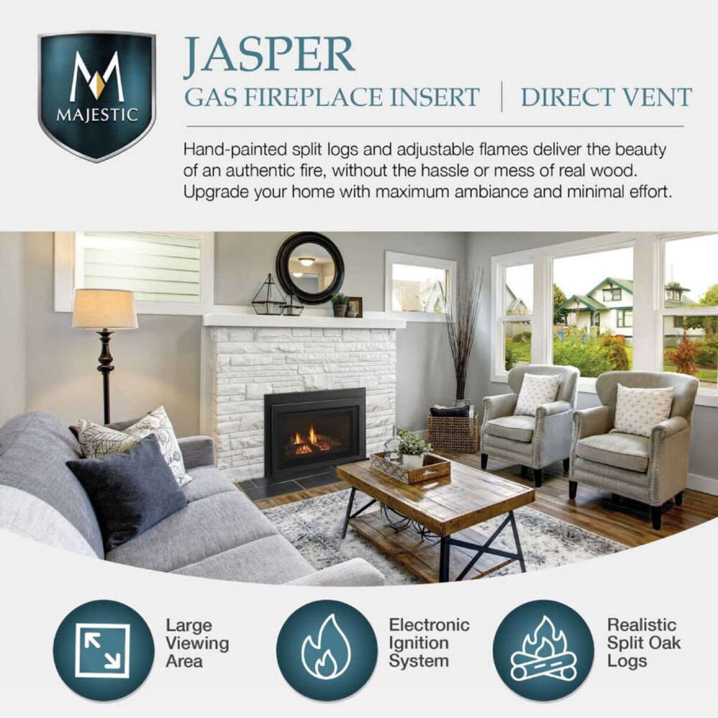 MAJESTIC JASPER 30" Direct Vent Natural Gas Insert [JASPER30IN] SAKSBY - Features View