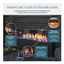 Majestic Lanai 60" Single Sided Linear Outdoor Gas Fireplace [ODLANAIG-60] SAKSBY - Features View