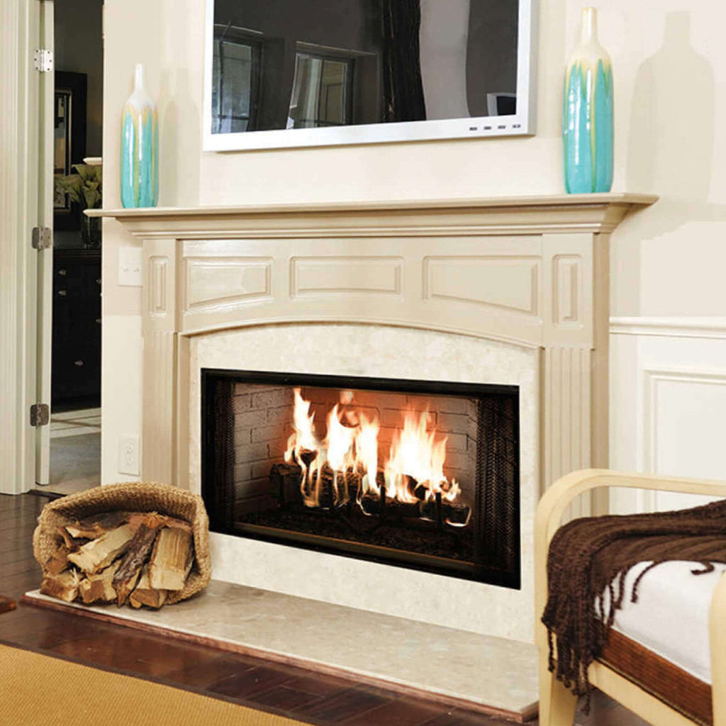 MAJESTIC ROYALTON 42" Wood Burning Fireplace With Invisible Smoke Shield [BE42] SAKSBY - Living Room View