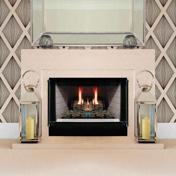 MAJESTIC SOVEREIGN Black Wood-Burning Fireplace [SA36/42R/C]