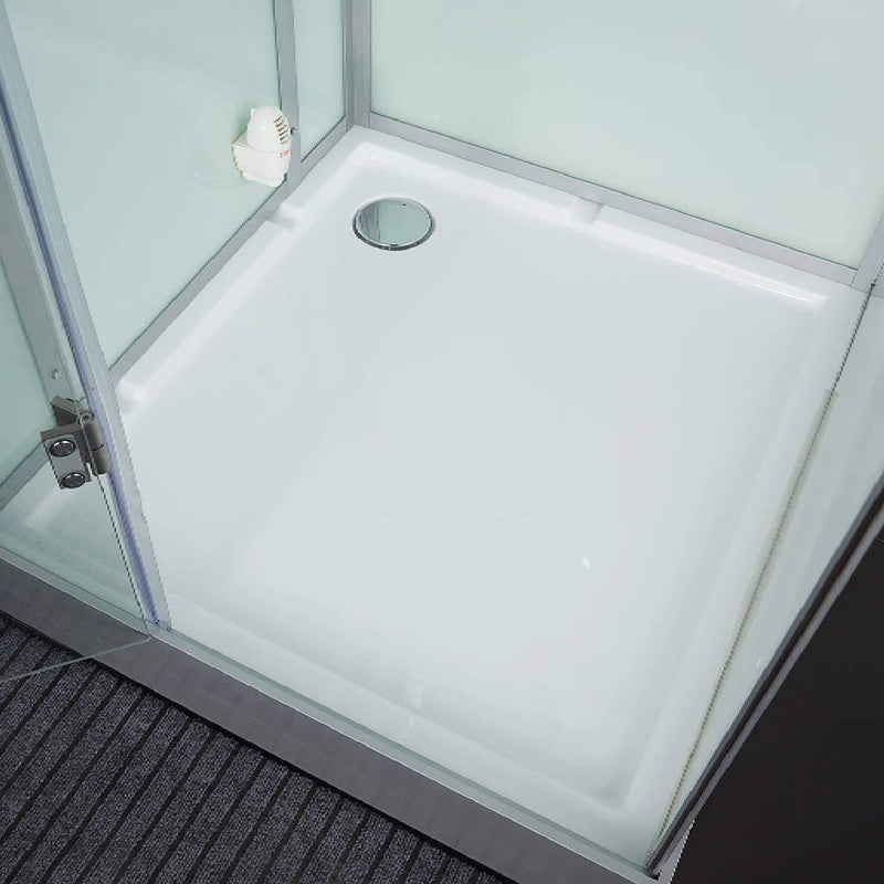 MAYA BATH PLATINUM ARREZO Steam Shower With Rainfall Ceiling Shower SAKSBY - Below View