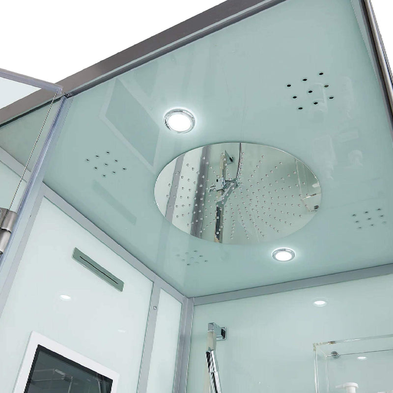 MAYA BATH PLATINUM ARREZO Steam Shower With Rainfall Ceiling Shower SAKSBY - Ceiling View