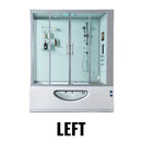 MAYA BATH PLATINUM CATANIA Steam Shower With 6 Acupuncture Jets - Left Orientation