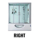 MAYA BATH PLATINUM CATANIA Steam Shower With 6 Acupuncture Jets - Right Orientation