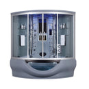 MAYA BATH Platinum Superior Steam Shower With Foot Massager SAKSBY - Gray View