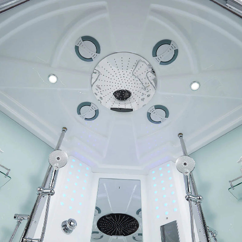 MAYA BATH Platinum Superior Steam Shower With Foot Massager SAKSBY - Ceiling View