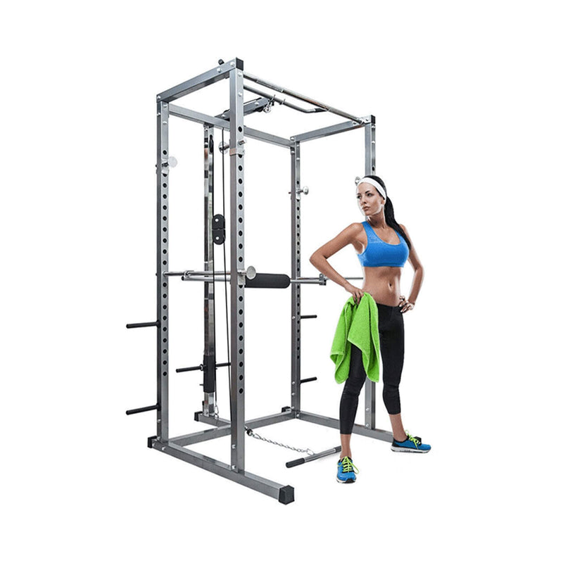 Merax Multi-Functional Olympic Power Squat Rack Cage For Home & Gym (SAK98719) - Saksby Wholesale - Lifestyle View